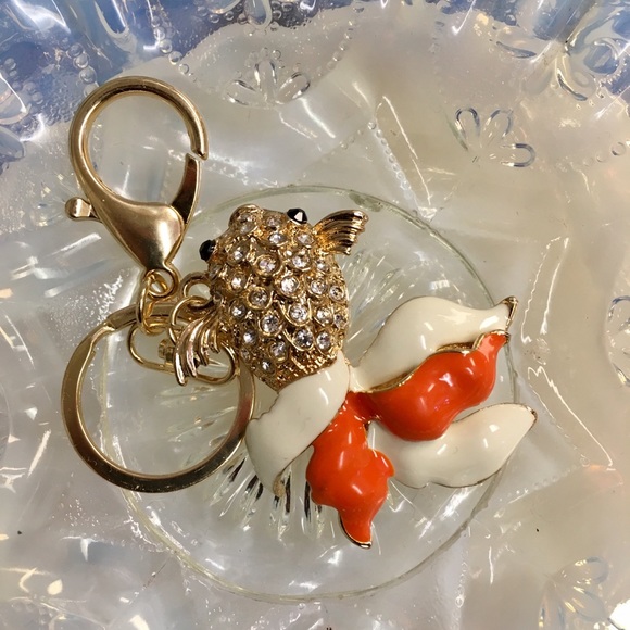 Koi Fish Crystal key Ring - Picture 4 of 6
